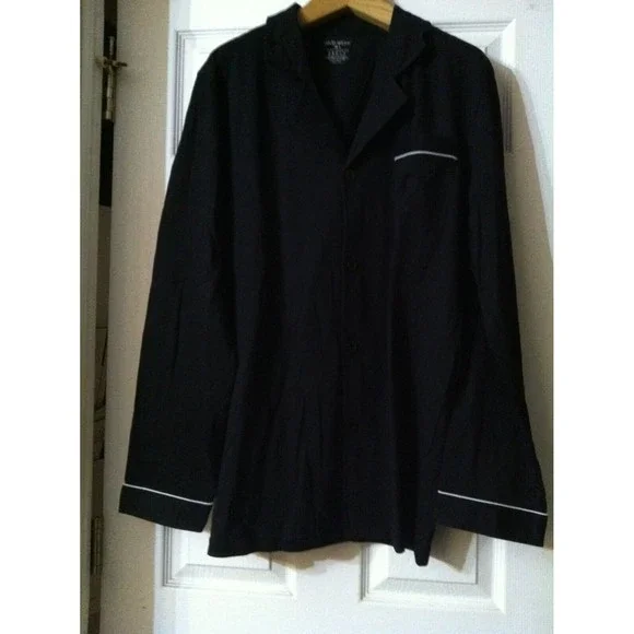 DAVID ARCHY MEN'S NEW BLACK 100%COTTON 2PC PAJAMA SET SIZE: L - Picture 14 of 16